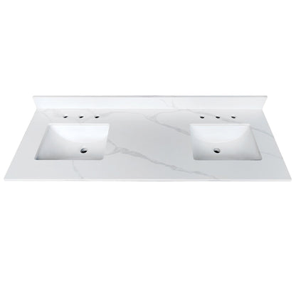 61-Inch Quartz Double Bathroom Vanity Top