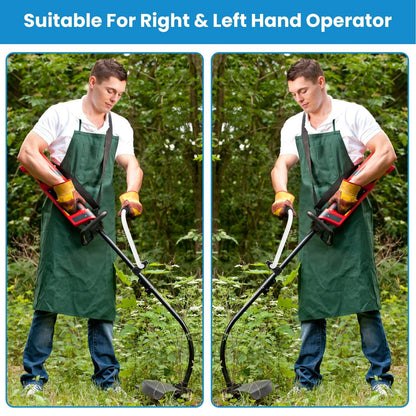 Ergonomic Trimmer Handle Grip with Shoulder Strap Universal Fit Lawn Trimmer Extension Handle with Bracket Clamp String Trimmer Handle for Lawn Care L