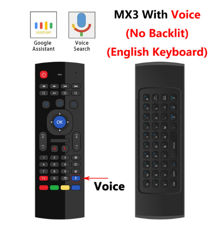 MX3 MX3-L Backlit Air Mouse T3 Smart Voice Remote Control 2.4G RF Wireless Keyboard For X96 mini KM9 A95X H96 MAX Android TV Box