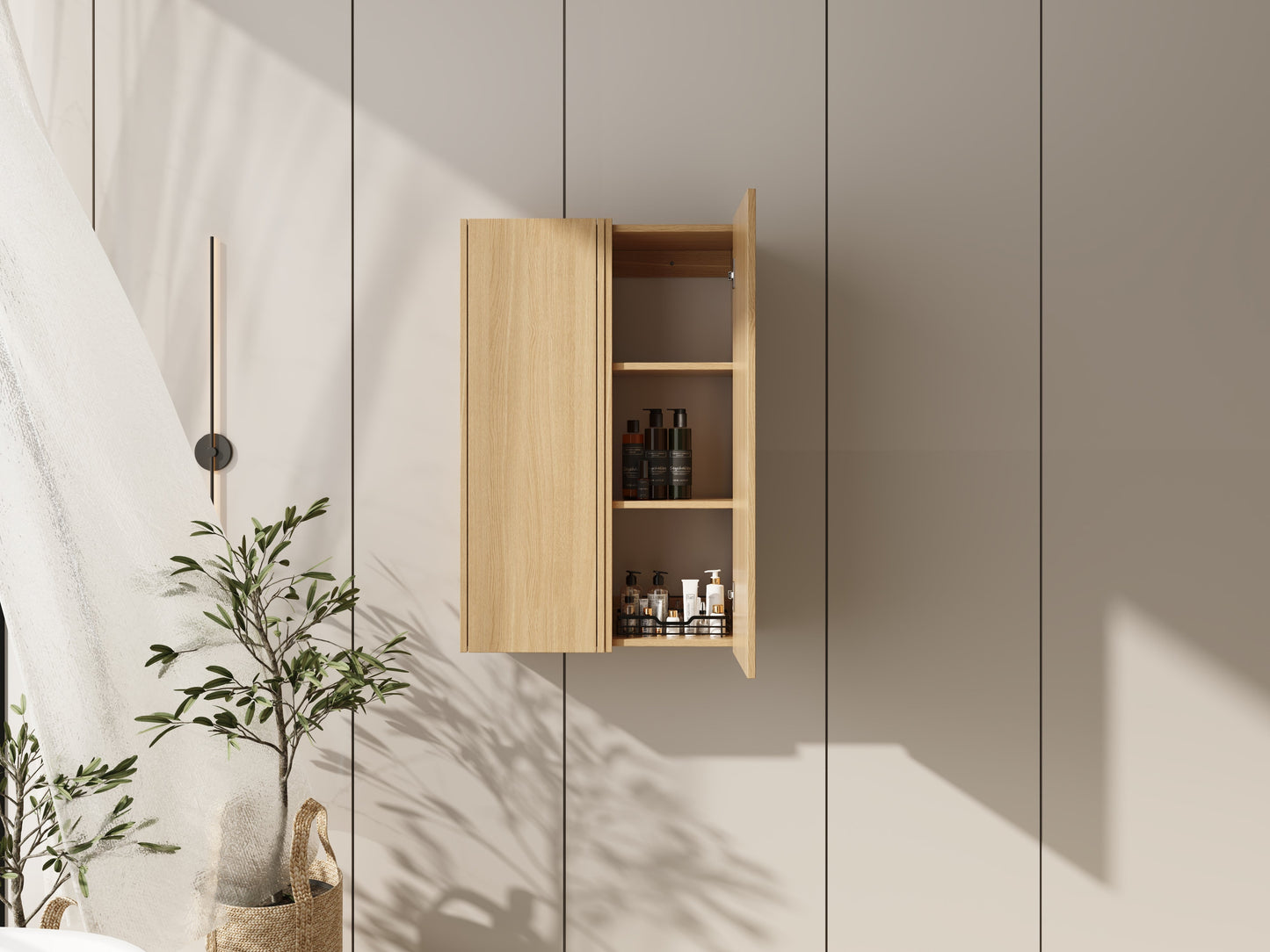 24 Inch Wall Mounted Side Cabinet Combination