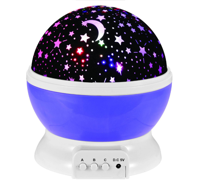 FlipStylez™ Celestial Pearl Multi-Mode Smart Projector | 360° Rotating Starry Sky Projector & Night Light with 6 Projection Films