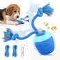 Interactive Dog Toys, Automatic Rolling Dogs Toy With Rope For Medium Large Dogs, Touch Activated Moving Dog Ball For Boredom