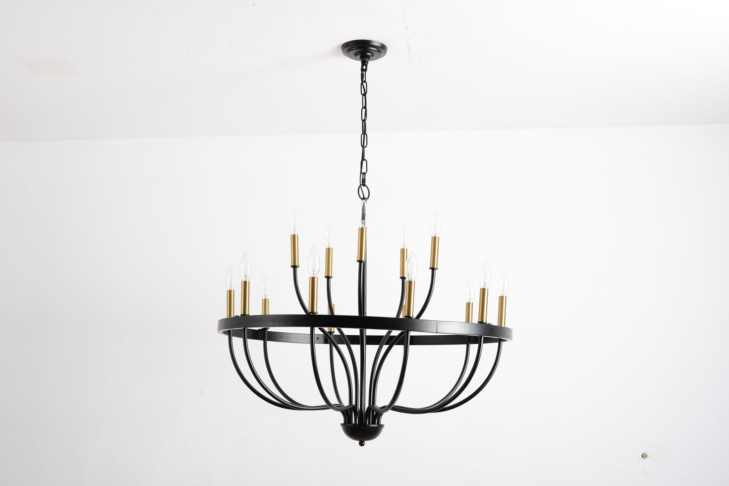 18-Light Industrial Iron Candle Chandelier