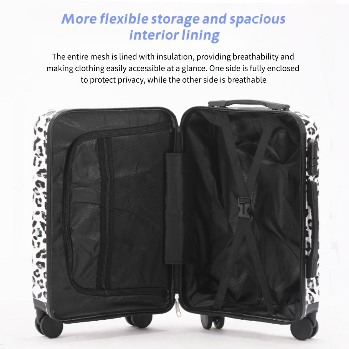 2-piece Luggage Set, 20 Inches, With Makeup Bag, 20 Inch Hard Shell Expandable Lightweight Luggage, 360 Degree Rotating Wheels, Large Capacity Lightweight Travel Luggage. Side Hook, Independent Lock,