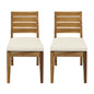 Outdoor Armless Dining Chair With Cushions