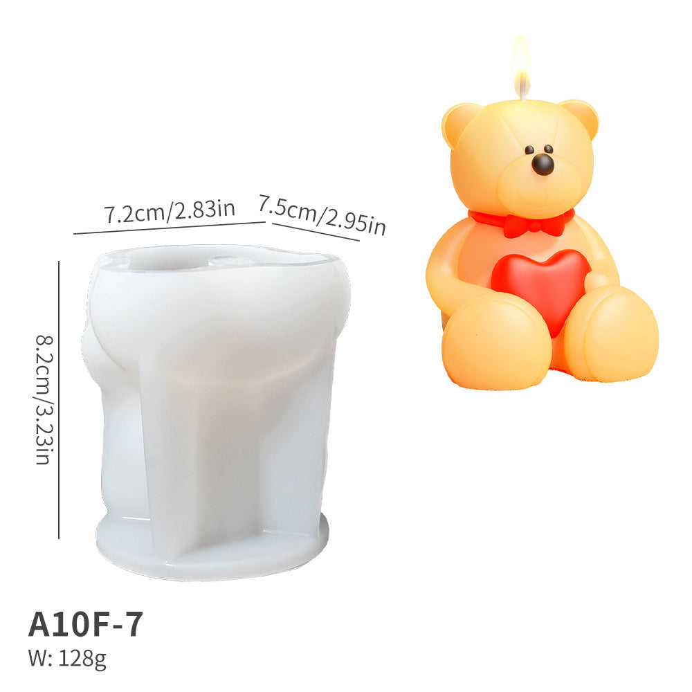 Rose Love Bear Candle Mould Diy Easter
