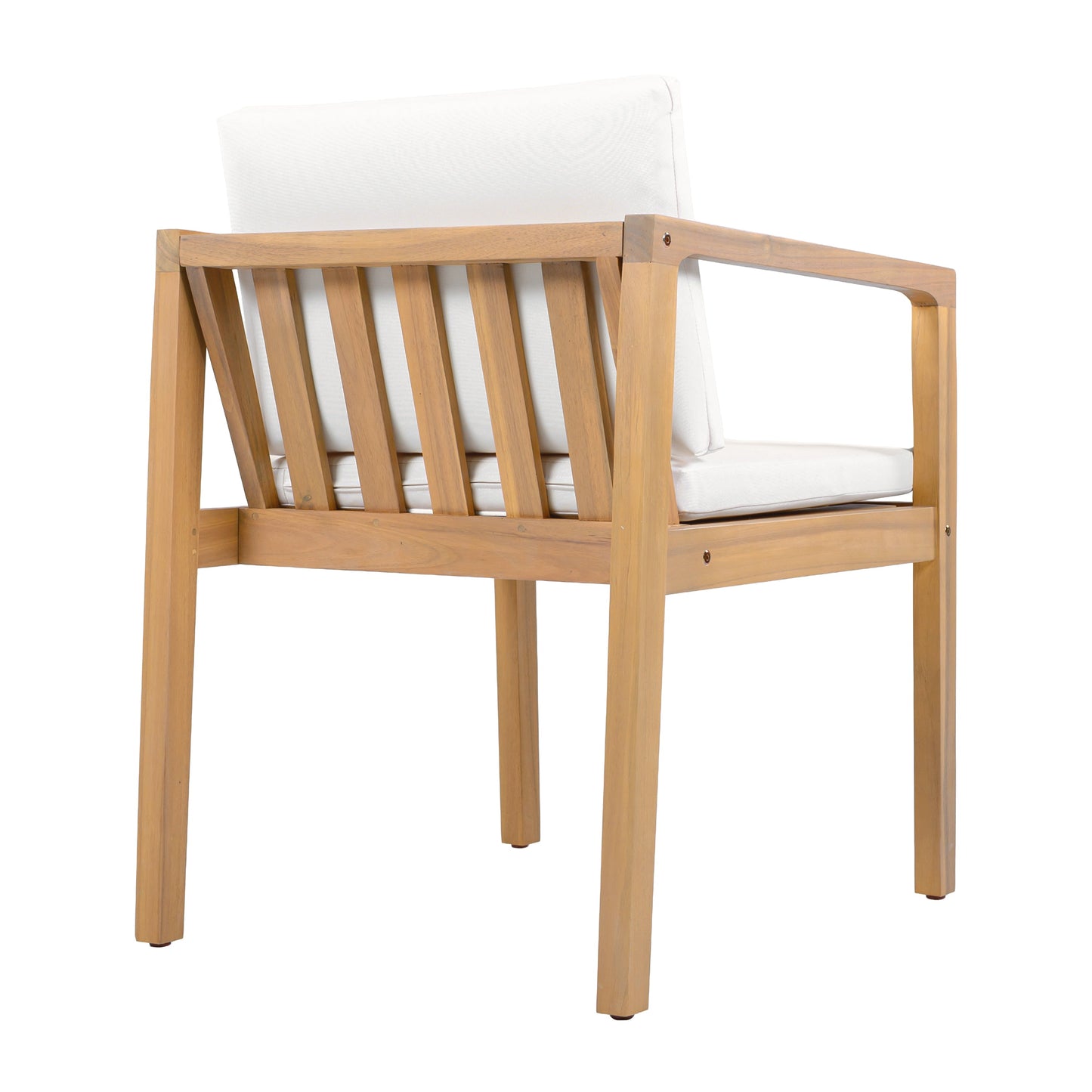 Outdoor Dining Chairs (Set of 2) with Acacia Wood Frame