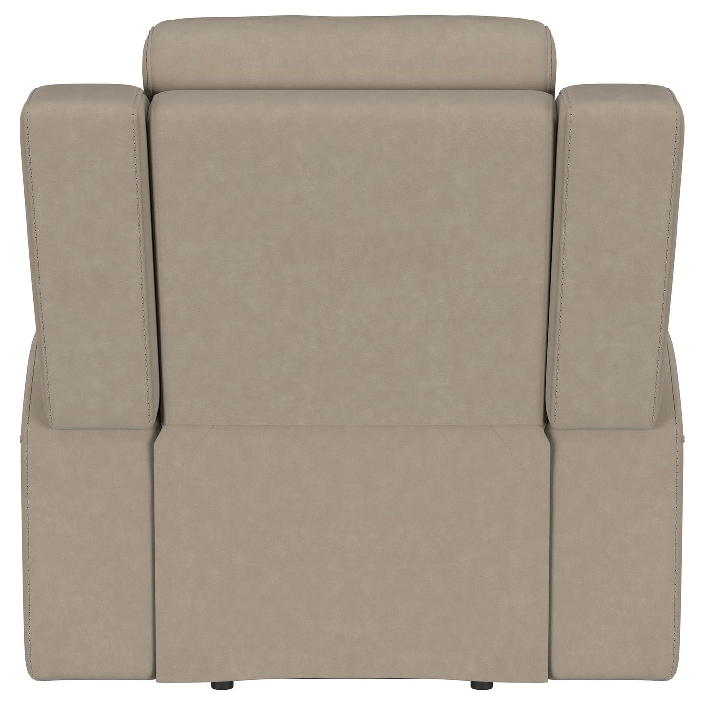 Slater - Upholstered Recliner Chair With Manual Recline - Taupe