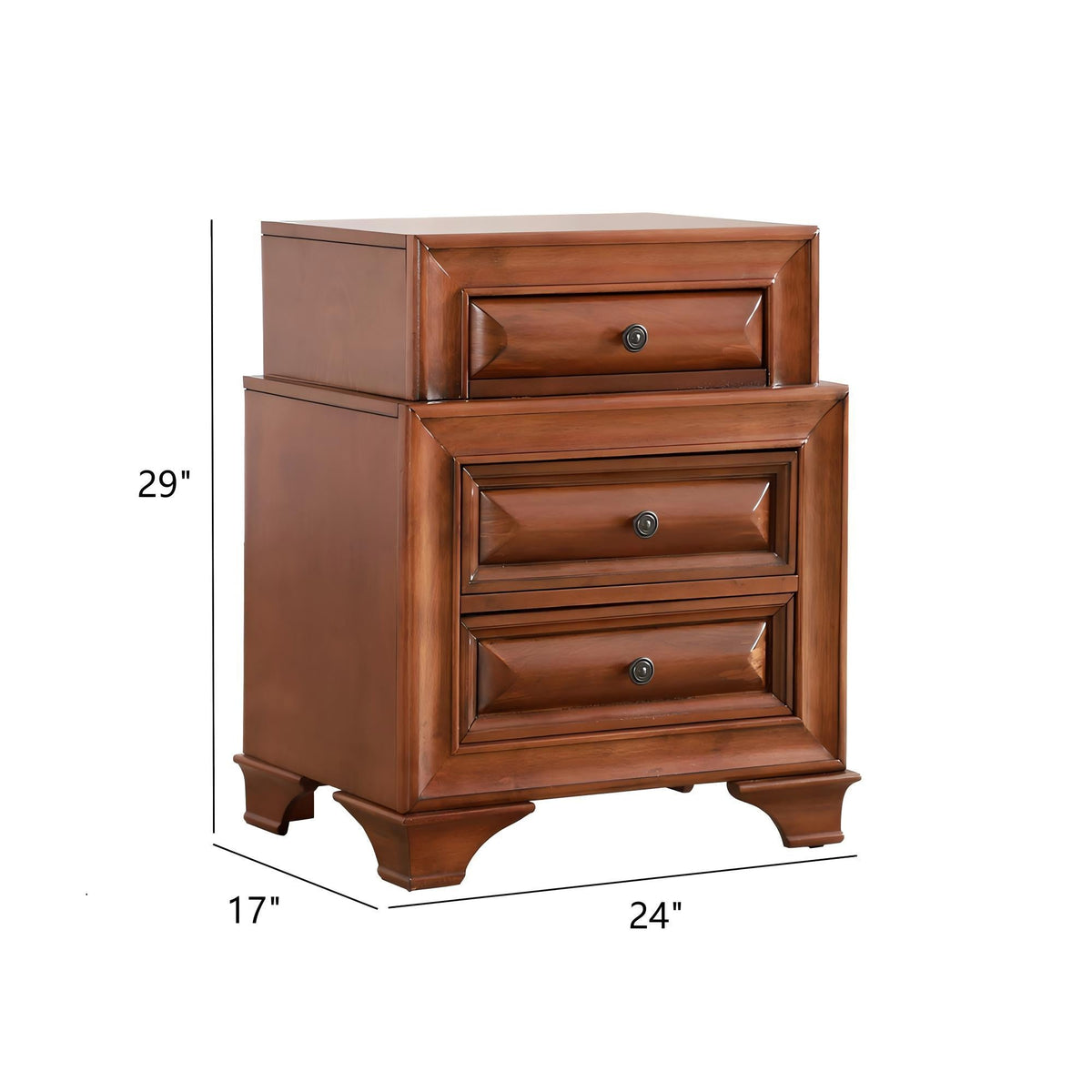 Storage Nightstand - Oak