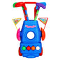 Toddler Golf Set with 4 Balls 4 Clubs 2 Holes 2 Flags Golf Cart Indoor Outdoor Golf Game Gift For 3-5 Years Old Kids