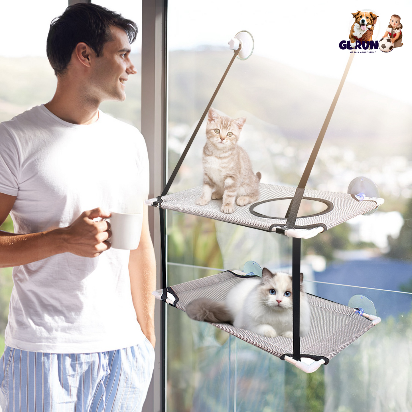 GBruno Indoor Window Hammock for Cat