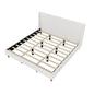 Upholstered Modern Platform Bed With Wingback Headboard
