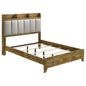 Henderson 57-inch Queen Bookcase Panel Bed Medium Oak