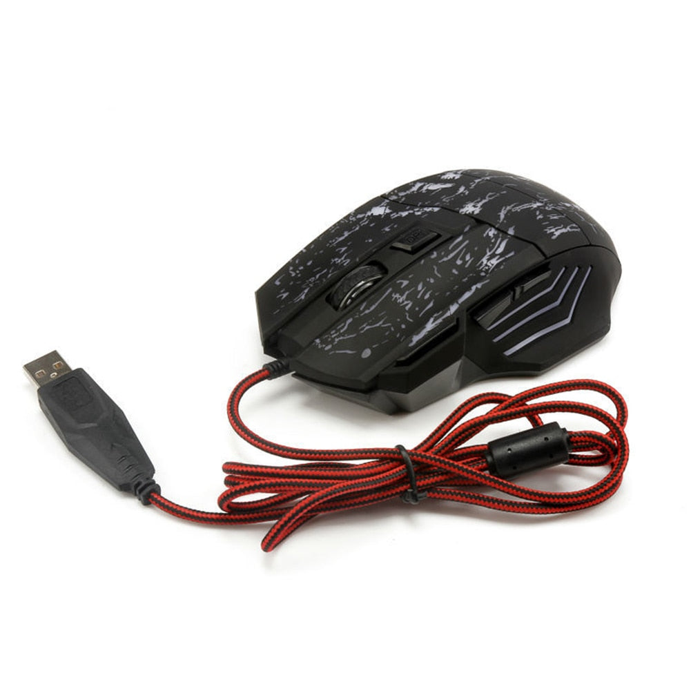 Gaming Mouse with RGB Lighting and Adjustable DPI for Precision Control