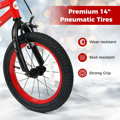 Kids Bike 12-18 Inch with Training Wheels & Christmas Music
