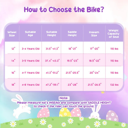 Girls Bike 18 Inch with Training Wheels and Front Bag