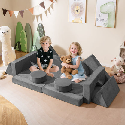14 PCS Modular Kids Play Couch for Playroom and Bedroom