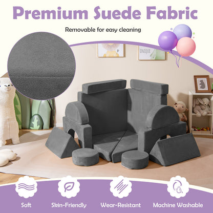14 PCS Modular Kids Play Couch for Playroom and Bedroom