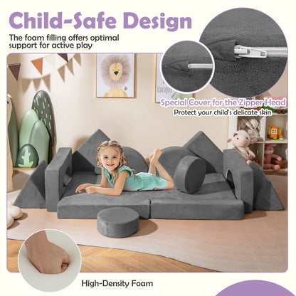 14 PCS Modular Kids Play Couch for Playroom and Bedroom