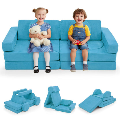 14 PCS Modular Kids Play Couch for Playroom and Bedroom