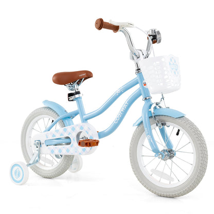 14 Inch Kids Bike with Adjustable Handlebar and Seat for 3-5 Year Old