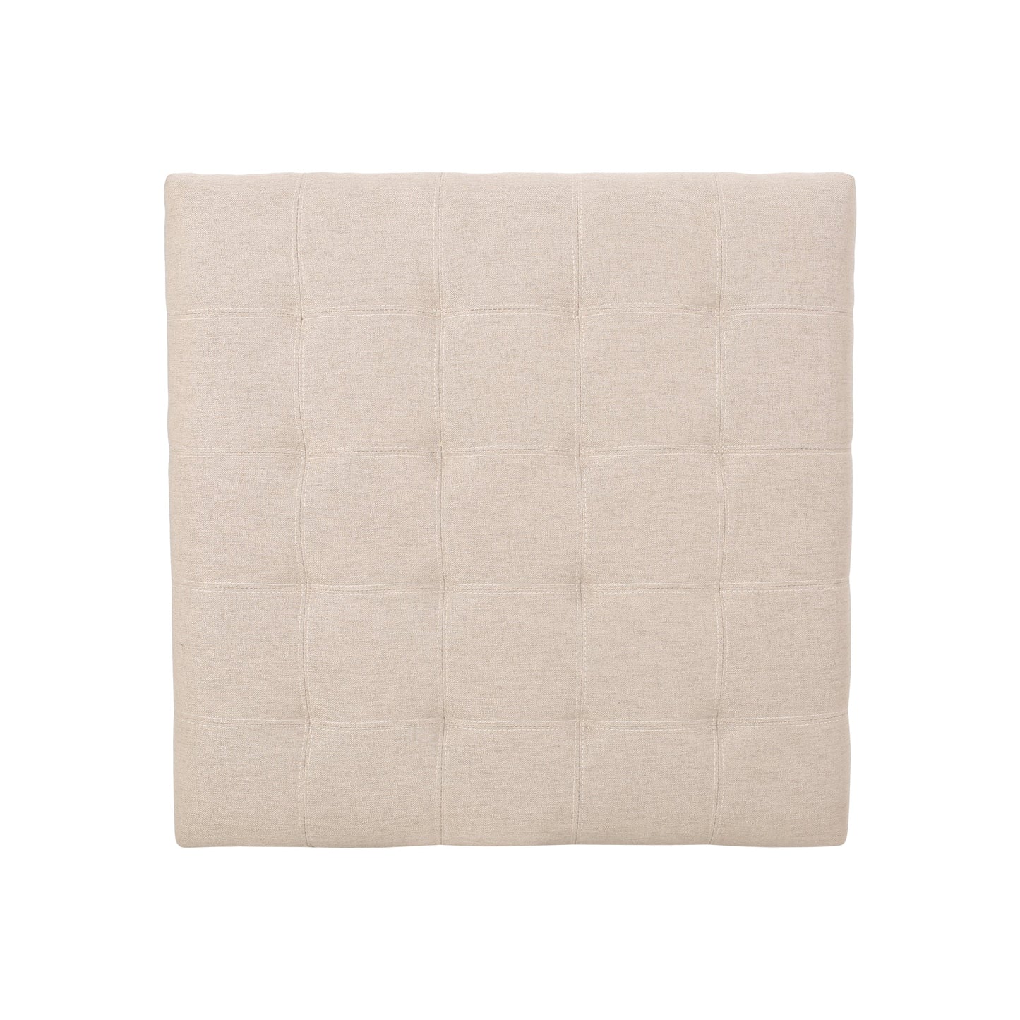 Upholstered Tufted Fabric Storage Ottoman, Wheat