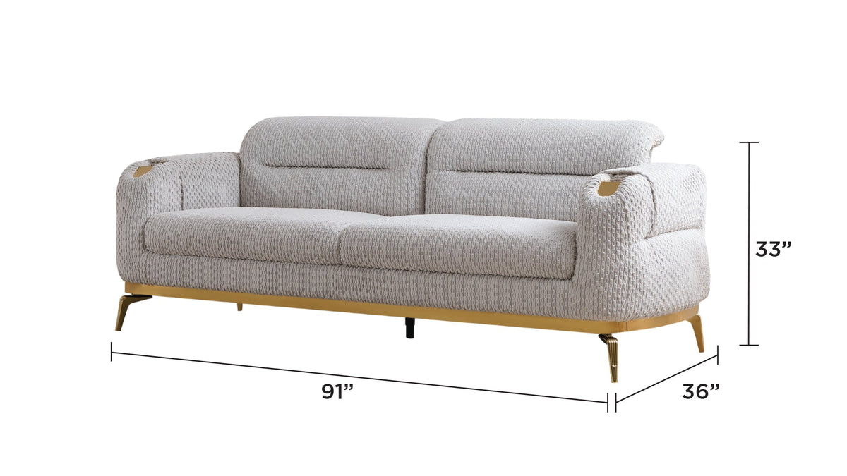 Zoe Modern Style 2PC Living Room Set