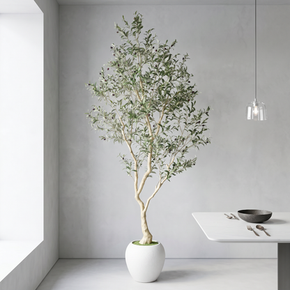 8.2FT Artificial Olive Tree With Big Decorative