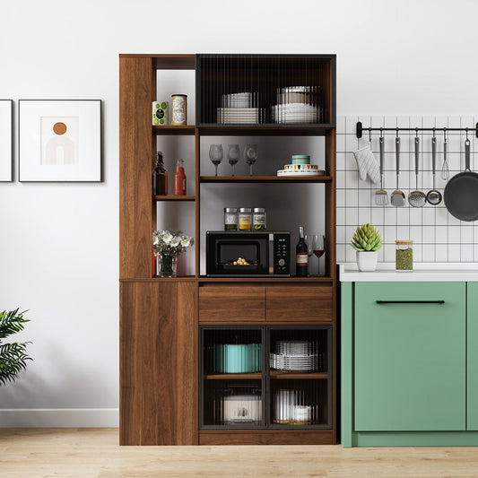 70.87"H Tall Storage Cabinet with Multi-Functional Storage Space
