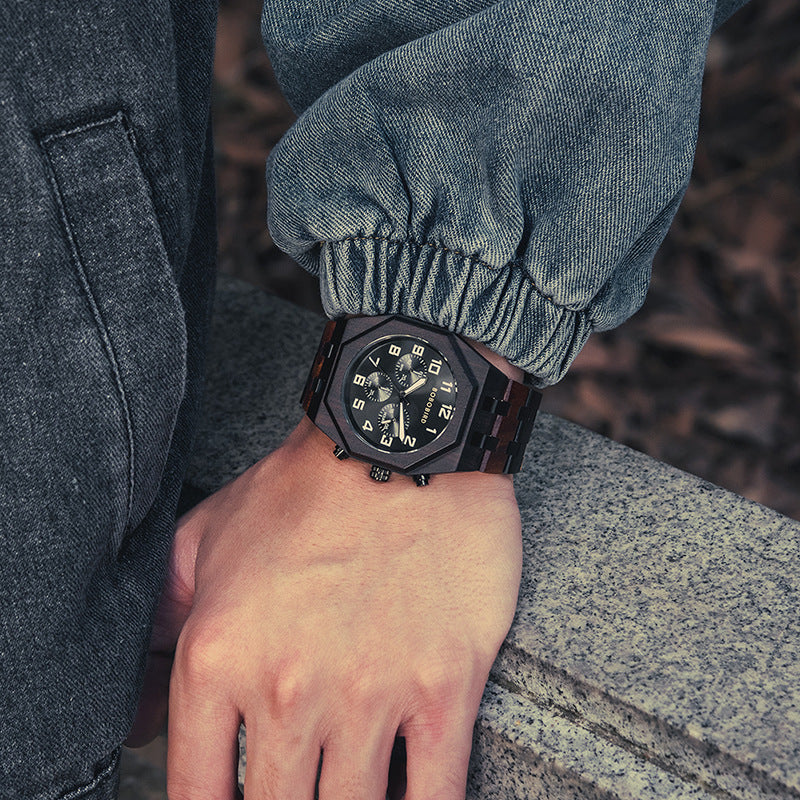 Wooden Watch T92 Quartz Decoration