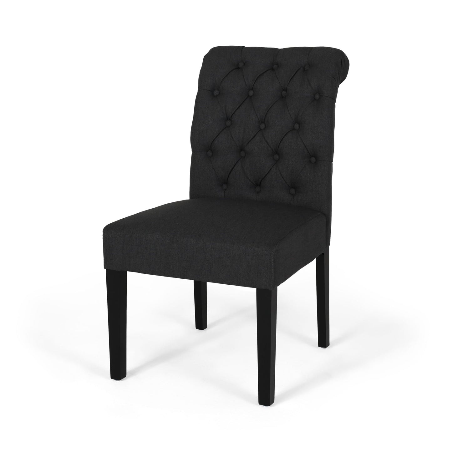 Broxton Tuft Dining Rolltop Chairs With Button Tufted Backrest (Set of 2)