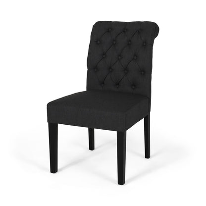 Broxton Tuft Dining Rolltop Chairs With Button Tufted Backrest (Set of 2)
