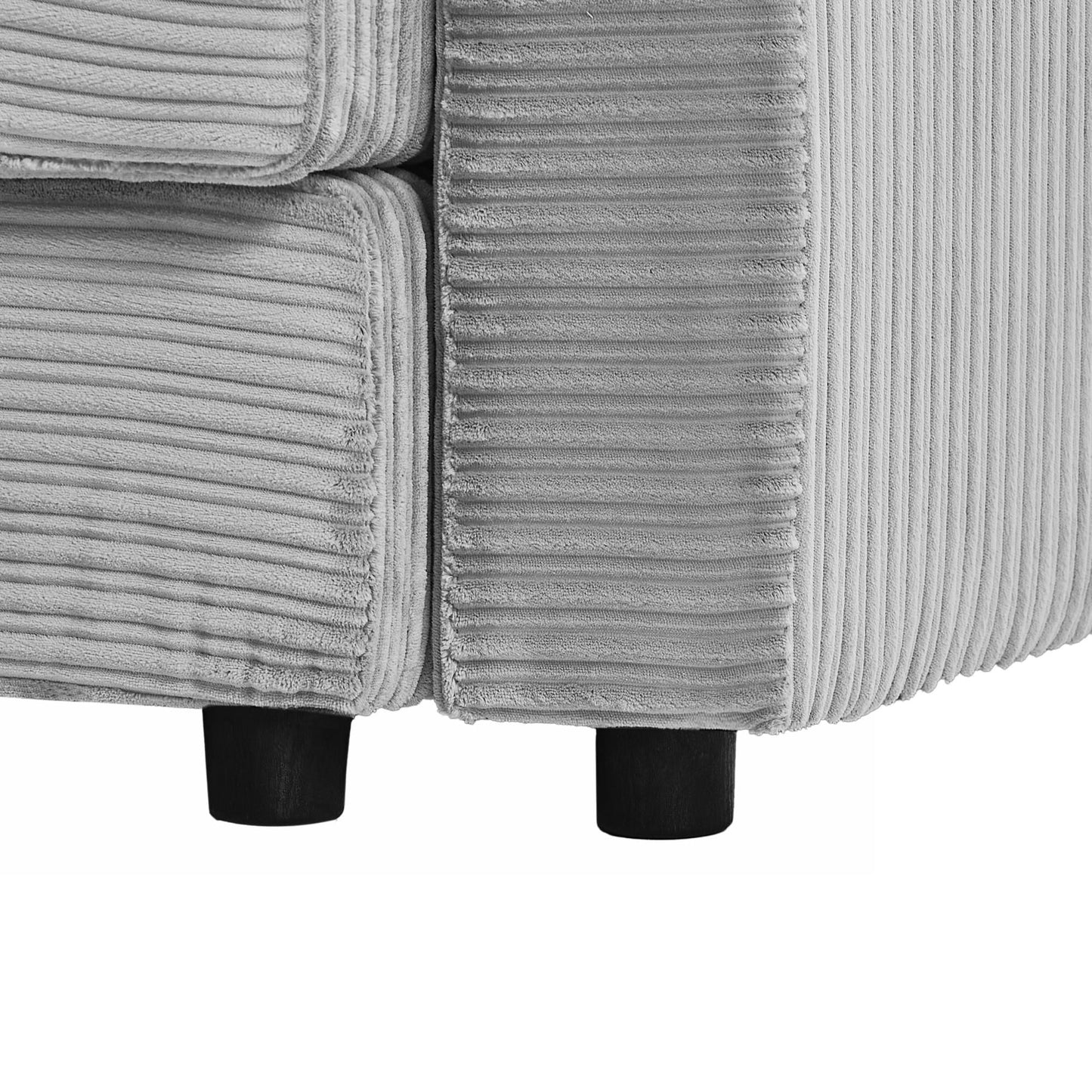 Single Sofa Couch With Storage Space, Movable Ottoman, USB Ports, Cup Holders, Phone Holder