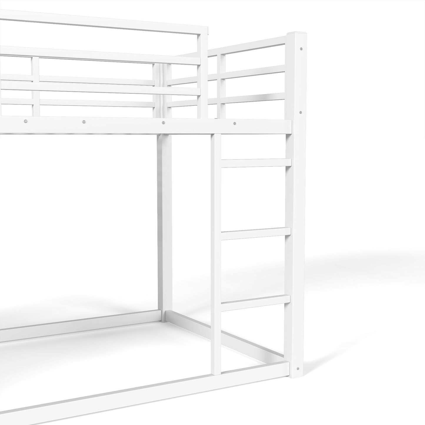 Twin Over Twin Bunk Bed with Storage Shelves and Drawers