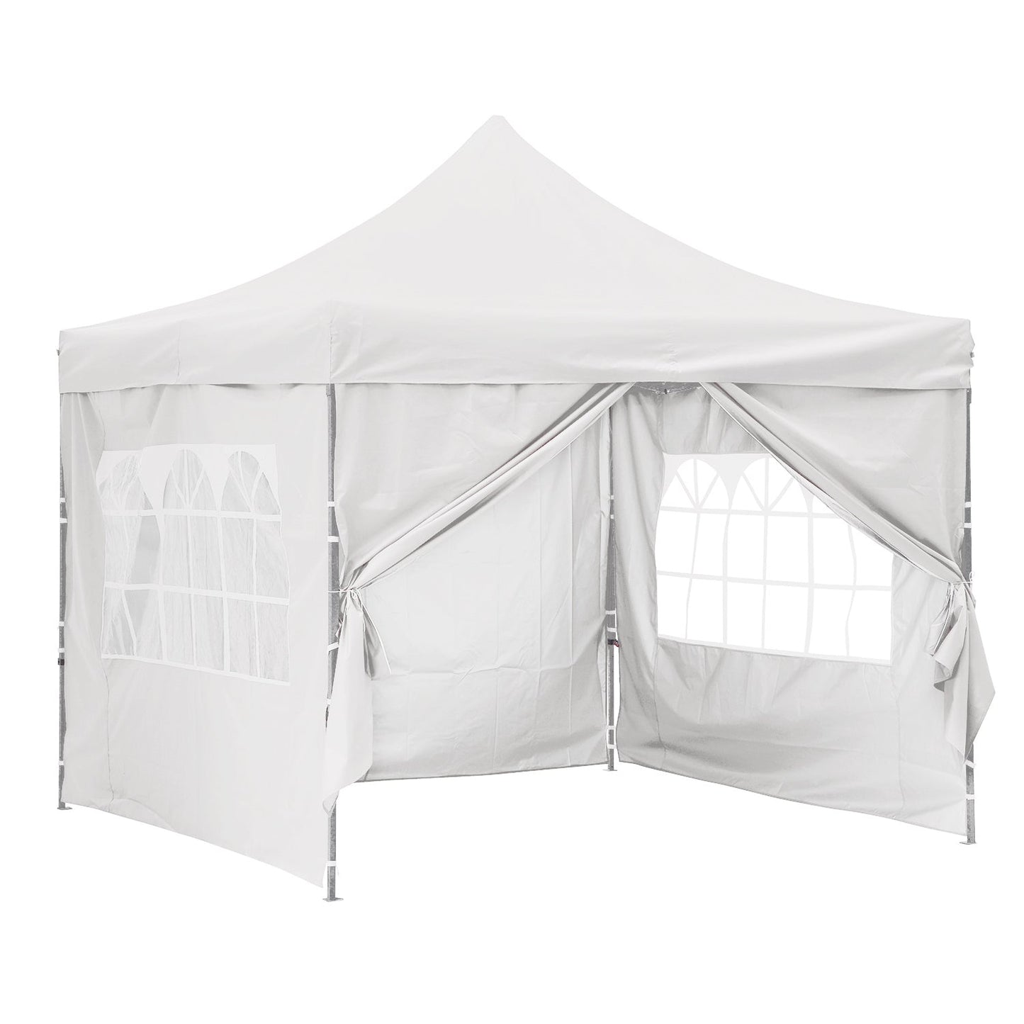 Ainfox 10x10 Feet Pop Up Backyard Canopy Tent, Instant Folding Shelter with 4 Sidewalls and Roller Bag for Party