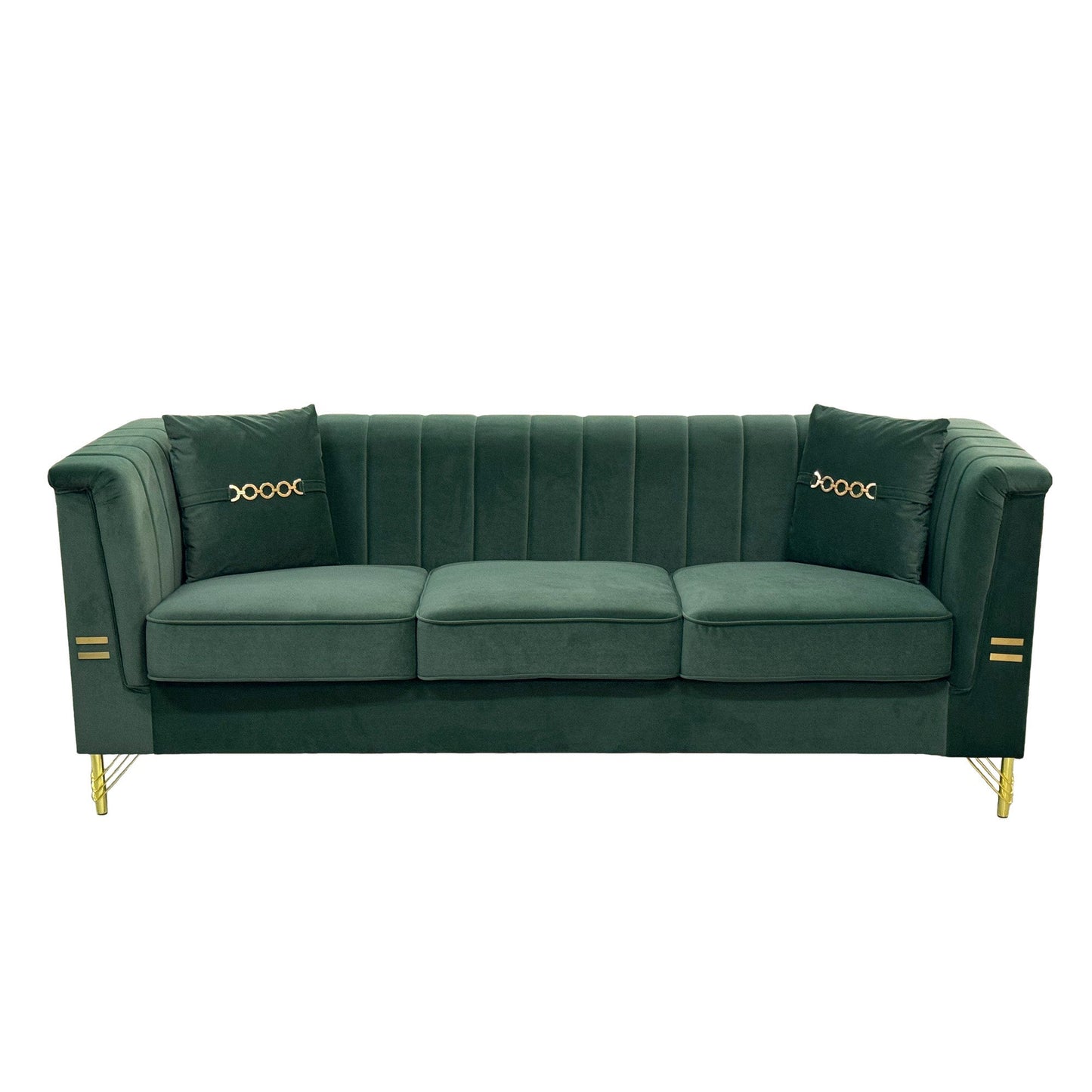 FX-P82B-GR Velvet Sofa