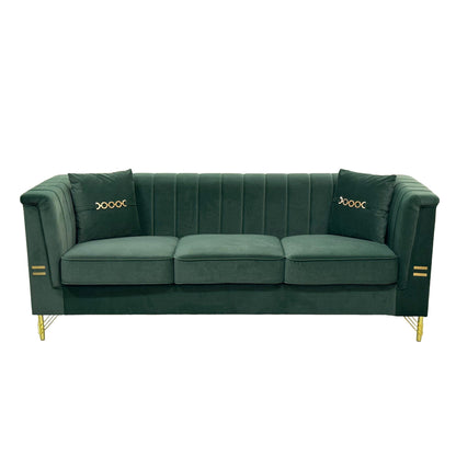FX-P82B-GR Velvet Sofa