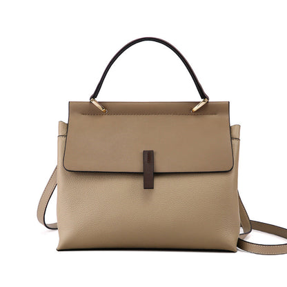 Trend large-capacity purse genuine leather shoulder bag tote crossbody