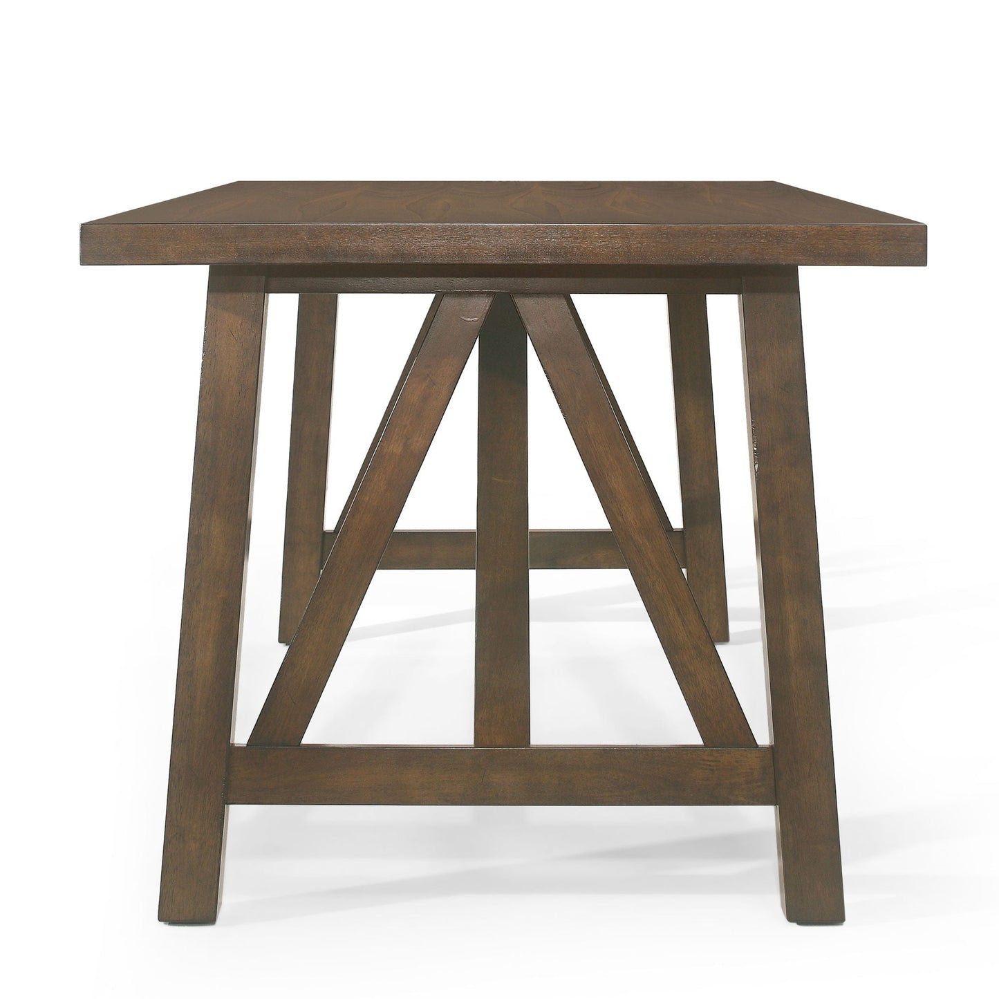 Farmhouse Style Dining Table With Wood-Like Top
