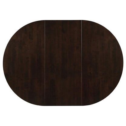 Gabriel - Oval 7 Piece Dining Set With Chairs - Cappuccino