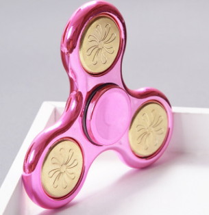 Gold-plated  fingertip gyro decompression toy sequin plastic printing