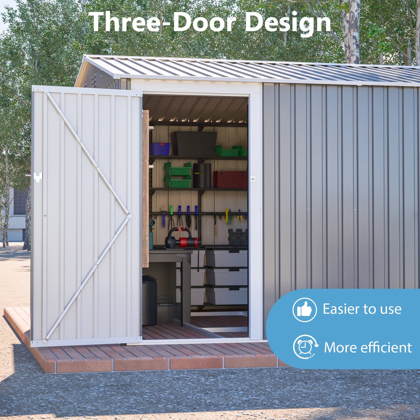 10x14 Ft Outdoor Metal Storage Shed