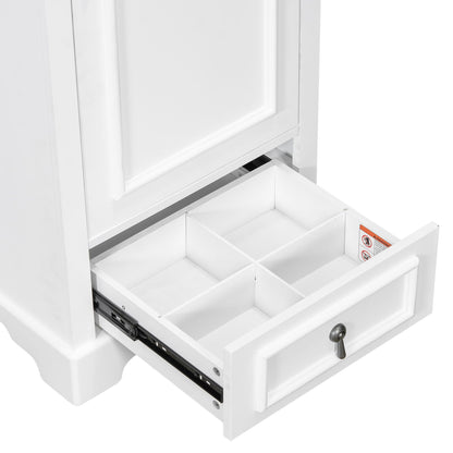 Bathroom Vanity With Sink, Soft Close Door, Adjustable U-Shaped Shelf