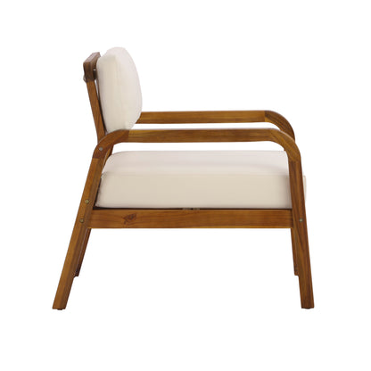 4-Pieces Outdoor Sofa Set with Cushions - Teak