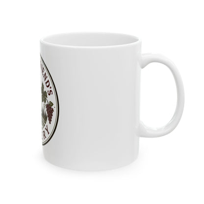 My Best Friend's Winery Ceramic Mug — Wine Glass & Grape Vineyard (11oz, 15oz)