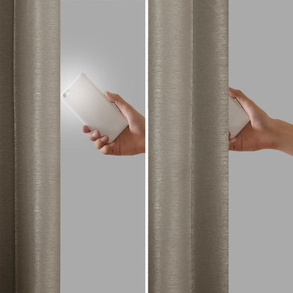 Twist Tab Total Blackout Window Curtain Panel Pewter 50x95