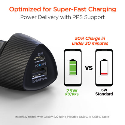 HyperGear SpeedBoost 45W PD Dual Output Car Charger for Multiple Devices