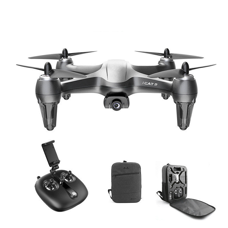 iCAT2 GPS Brushless Drone | 1080P HD Camera Quadcopter with GPS Positioning, 2.4G Remote Control & Carrying Backpack – Grey