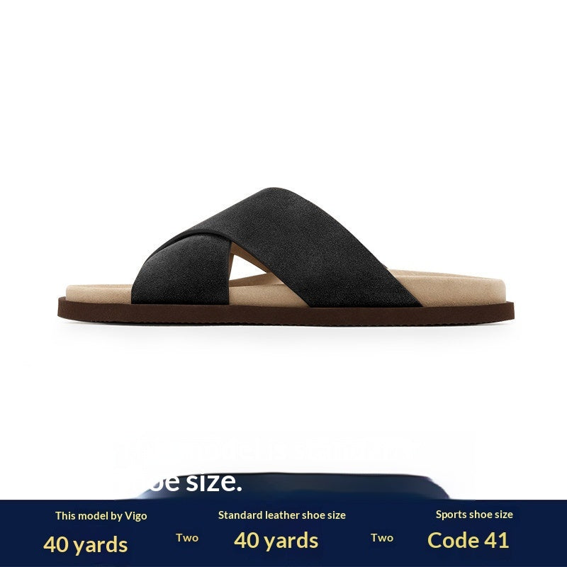 Mens Breathable Thick-soled Beach Flip-flops