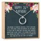 26th Birthday Necklace, Multiple Styles